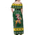 South Africa Christmas Off Shoulder Maxi Dress Funny Santa Riding Springbok LT05 - Wonder Print Shop