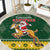 South Africa Christmas Round Carpet Funny Santa Riding Springbok