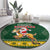 South Africa Christmas Round Carpet Funny Santa Riding Springbok