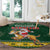 South Africa Christmas Round Carpet Funny Santa Riding Springbok