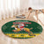 South Africa Christmas Round Carpet Funny Santa Riding Springbok