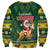 South Africa Christmas Sweatshirt Funny Santa Riding Springbok LT05 - Wonder Print Shop