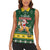 South Africa Christmas Women Sleeveless Polo Shirt Funny Santa Riding Springbok LT05 - Wonder Print Shop