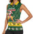 South Africa Christmas Women Sleeveless Polo Shirt Funny Santa Riding Springbok LT05 - Wonder Print Shop