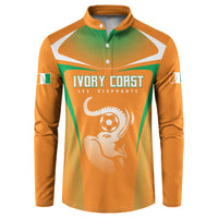 Custom Ivory Coast Football 2026 Button Sweatshirt Go Les Elephants