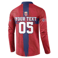 Custom Norge Football 2026 Button Sweatshirt Row For Glory