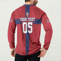 Custom Norge Football 2026 Button Sweatshirt Row For Glory