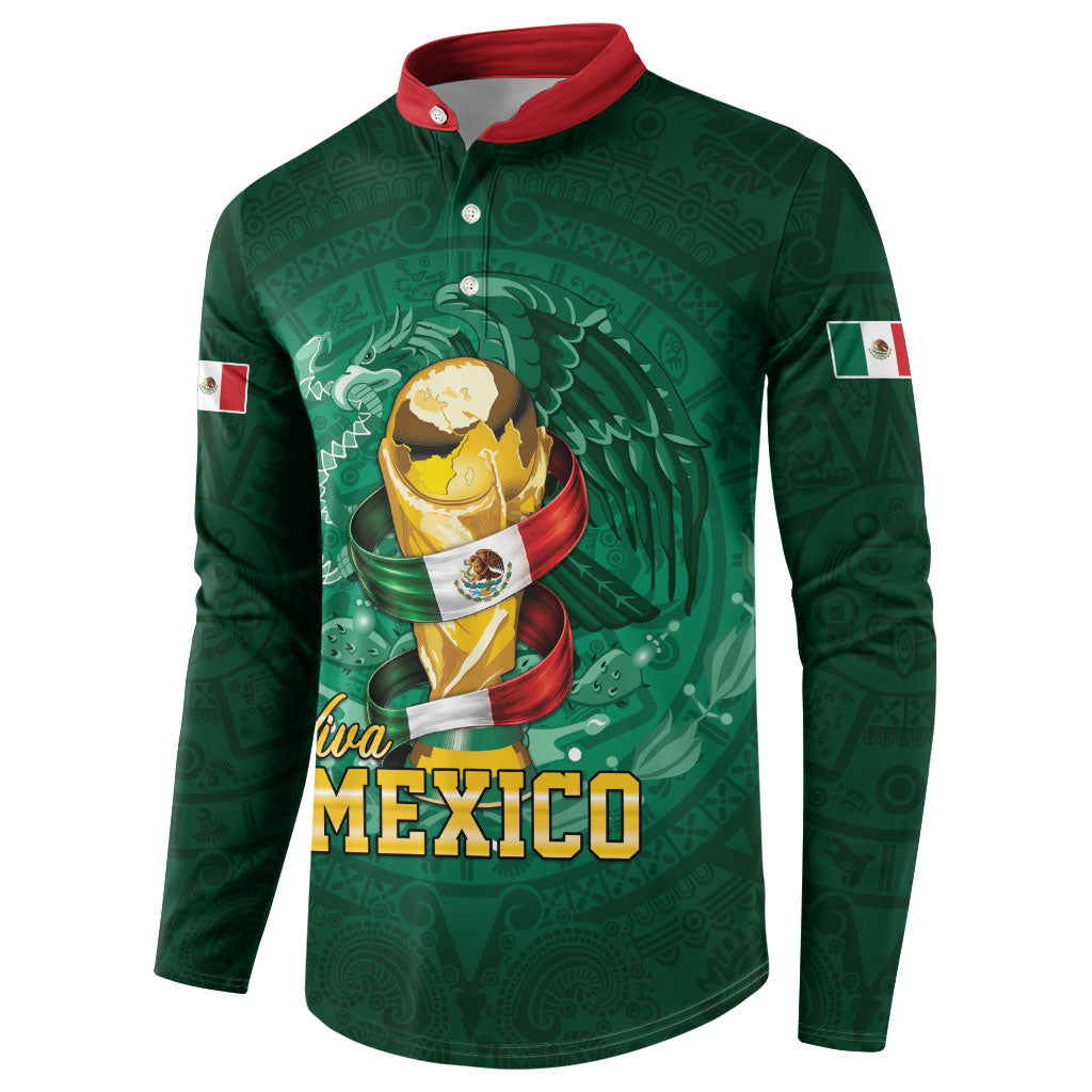 Custom Mexican Soccer 2026 Button Sweatshirt Viva Mexico