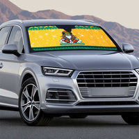 Jamaica Christmas Auto Sun Shade Have Ah Irie Irie Christmas - Wonder Print Shop