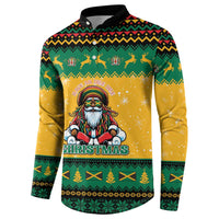Jamaica Christmas Button Sweatshirt Have Ah Irie Irie Christmas - Wonder Print Shop