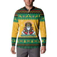 Jamaica Christmas Button Sweatshirt Have Ah Irie Irie Christmas - Wonder Print Shop
