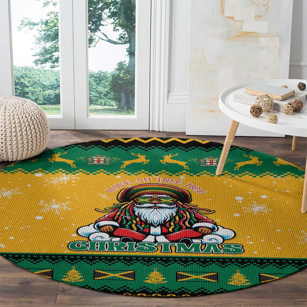 Jamaica Christmas Round Carpet Have Ah Irie Irie Christmas - Wonder Print Shop