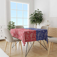 Haiti Paisley Tablecloth Haitian Flag Bandana Style - Wonder Print Shop