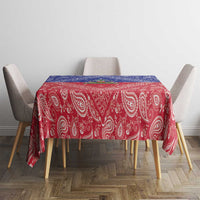 Haiti Paisley Tablecloth Haitian Flag Bandana Style - Wonder Print Shop