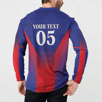Custom Haiti Football Button Sweatshirt Sporty Style - Wonder Print Shop