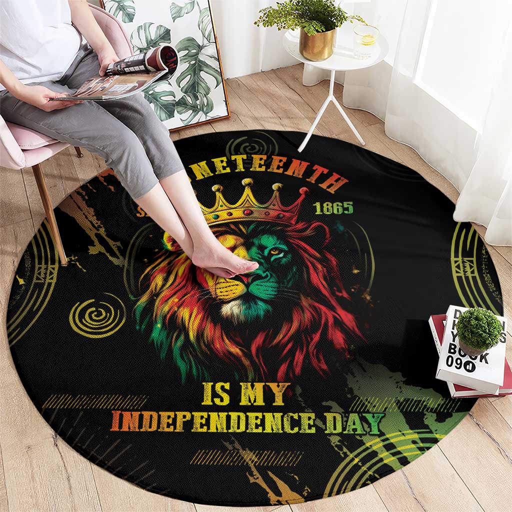 Juneteenth Is My Independence Day Round Carpet