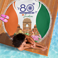 Jai Hind India Beach Blanket Happy 80th Independence Day