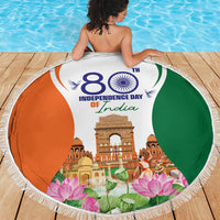 Jai Hind India Beach Blanket Happy 80th Independence Day