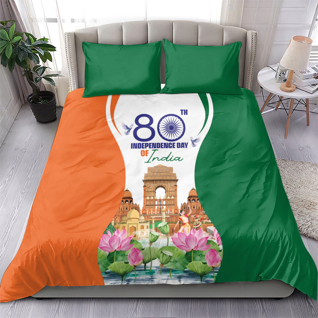 Jai Hind India Bedding Set Happy 80th Independence Day