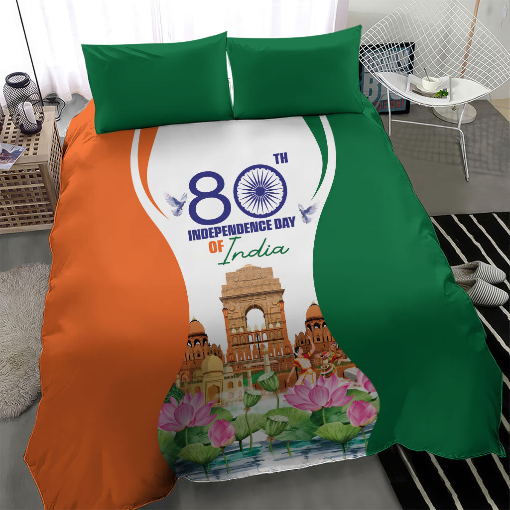 Jai Hind India Bedding Set Happy 80th Independence Day