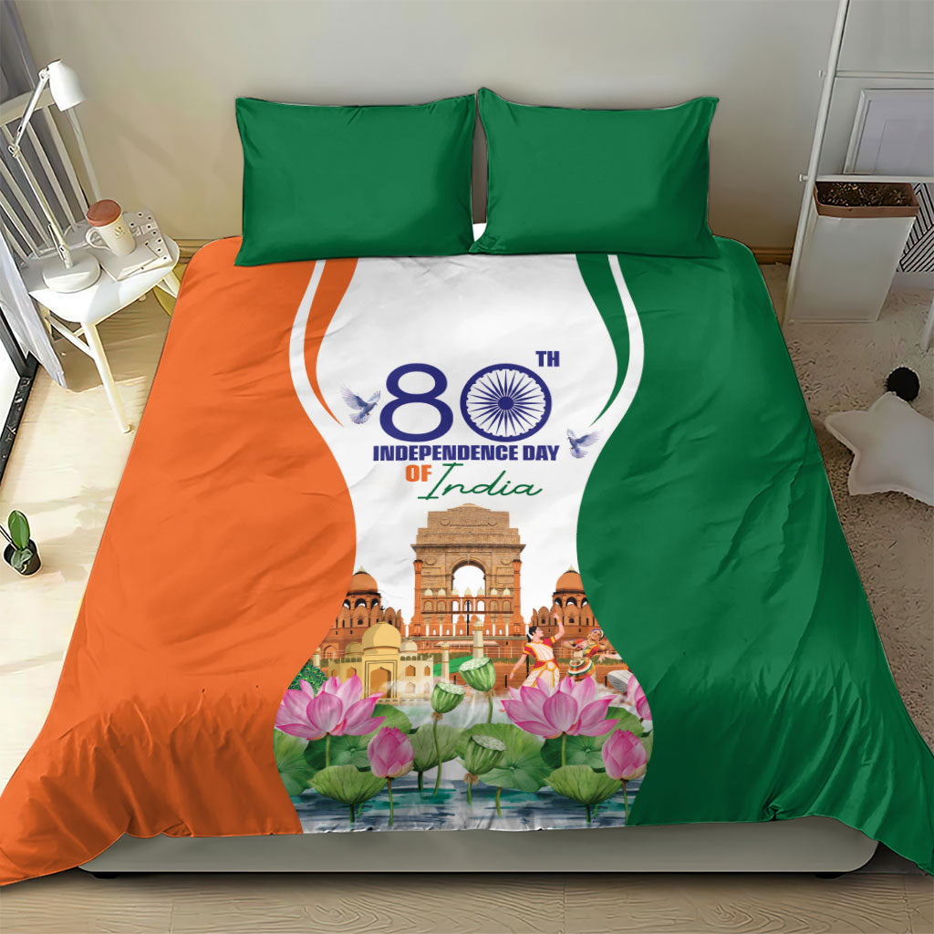 Jai Hind India Bedding Set Happy 80th Independence Day