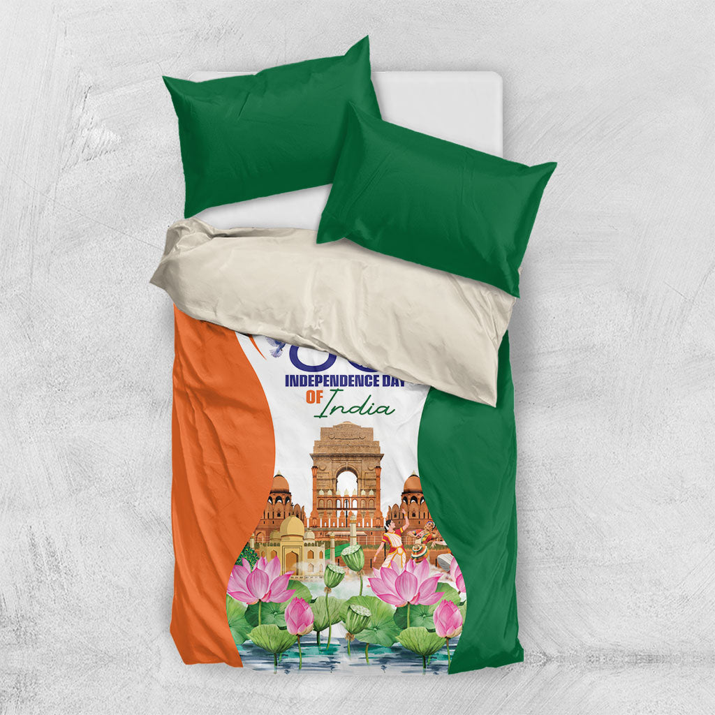 Jai Hind India Bedding Set Happy 80th Independence Day