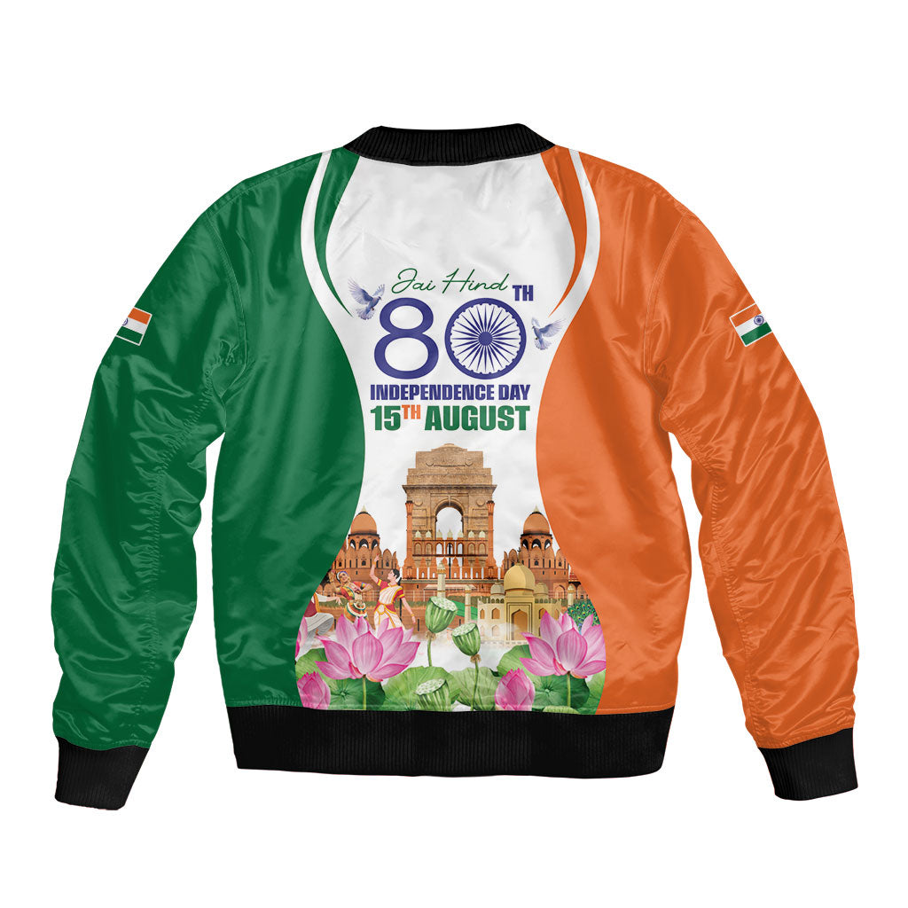 Jai Hind India Bomber Jacket Happy 80th Independence Day