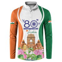 Jai Hind India Button Sweatshirt Happy 80th Independence Day