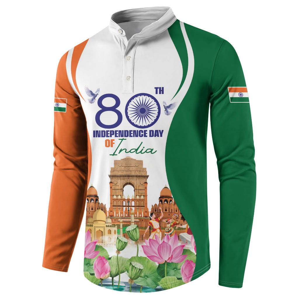 Jai Hind India Button Sweatshirt Happy 80th Independence Day