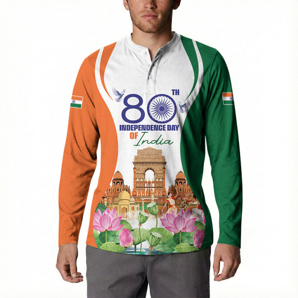 Jai Hind India Button Sweatshirt Happy 80th Independence Day