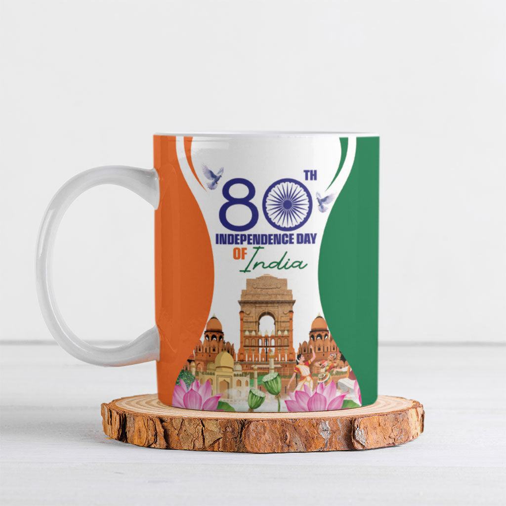 Jai Hind India Ceramic Mug Happy 80th Independence Day