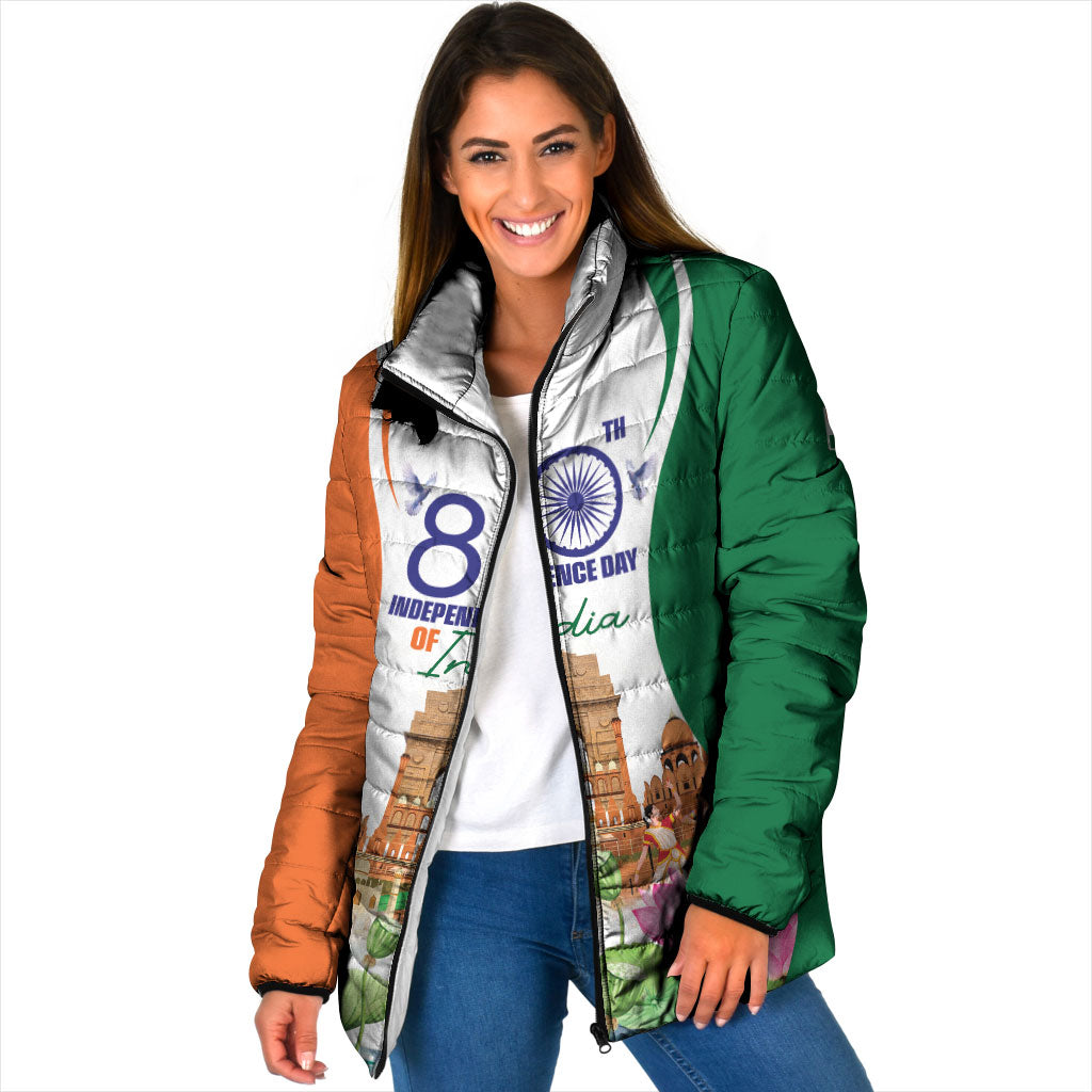 Jai Hind India Padded Jacket Happy 80th Independence Day