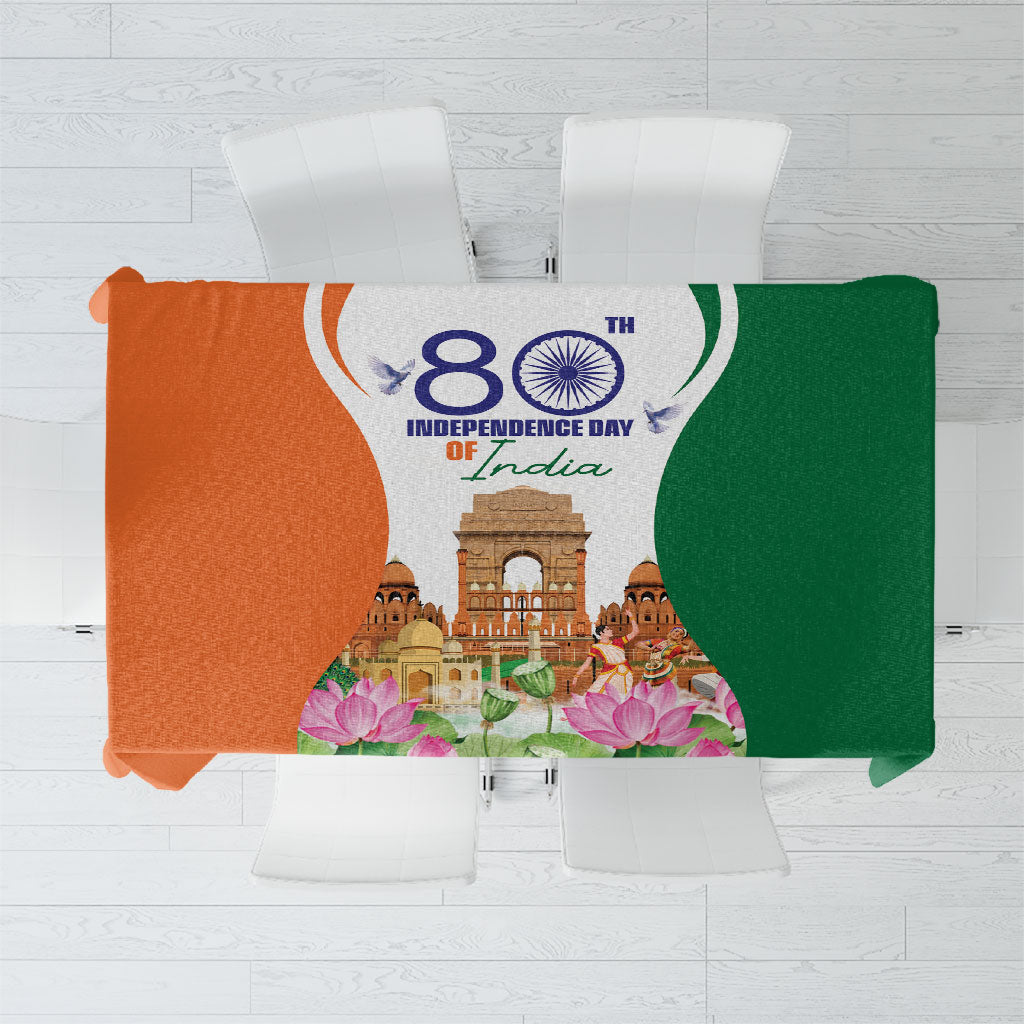 Jai Hind India Tablecloth Happy 80th Independence Day