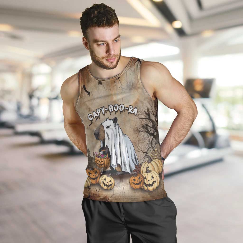 Halloween Capy Boo Ra Men Tank Top Spooky Bara Season LT05 - Wonder Print Shop