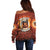 Coquette Pumpkin Halloween Off Shoulder Sweater It's Spooky Season LT05 - Wonder Print Shop