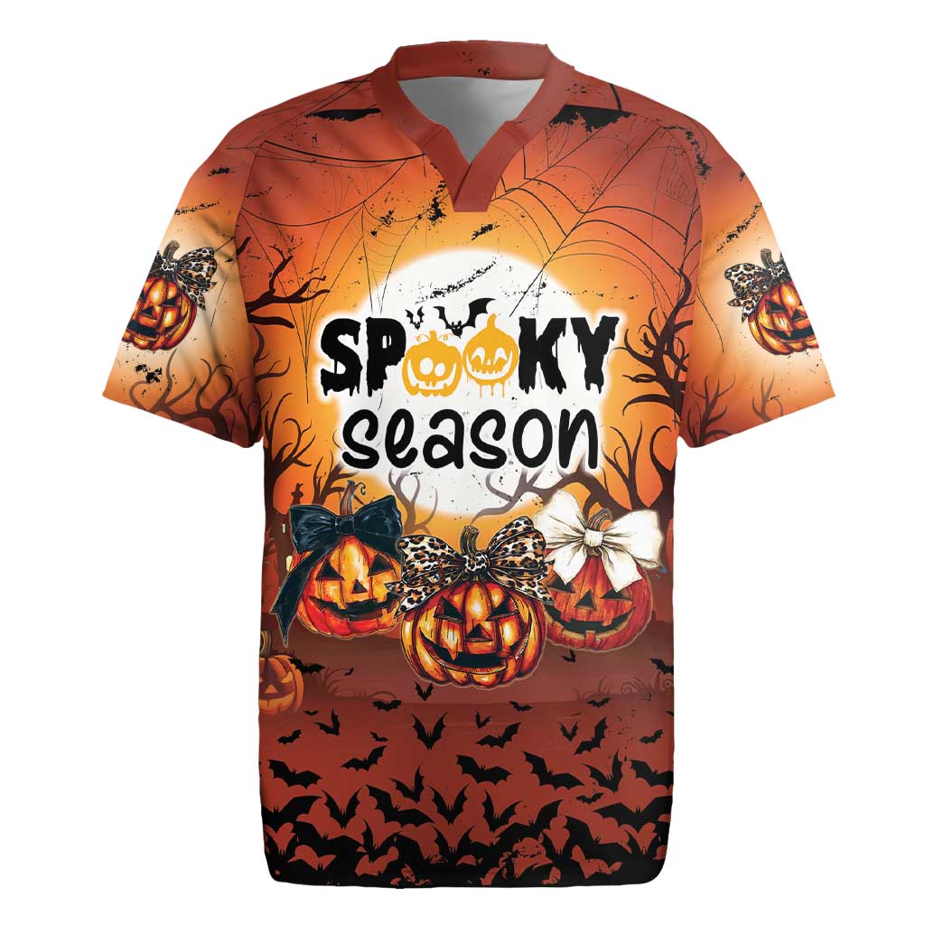 Coquette Pumpkin Halloween Rugby Jersey It's Spooky Season LT05 - Wonder Print Shop