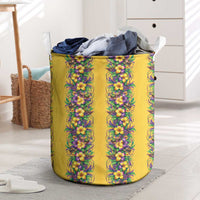 Aloha Hawaii Mardi Gras Laundry Basket Gold Style