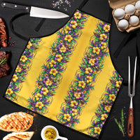 Aloha Hawaii Mardi Gras Apron Gold Style