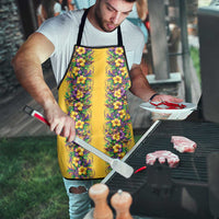 Aloha Hawaii Mardi Gras Apron Gold Style