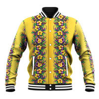 Aloha Hawaii Mardi Gras Baseball Jacket Gold Style