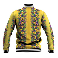 Aloha Hawaii Mardi Gras Baseball Jacket Gold Style