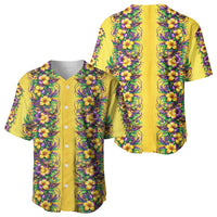 Aloha Hawaii Mardi Gras Baseball Jersey Gold Style