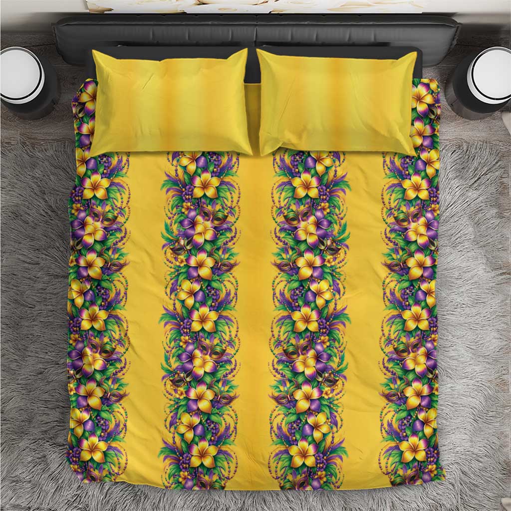 Aloha Hawaii Mardi Gras Bedding Set Gold Style