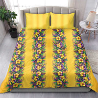 Aloha Hawaii Mardi Gras Bedding Set Gold Style