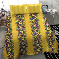 Aloha Hawaii Mardi Gras Bedding Set Gold Style