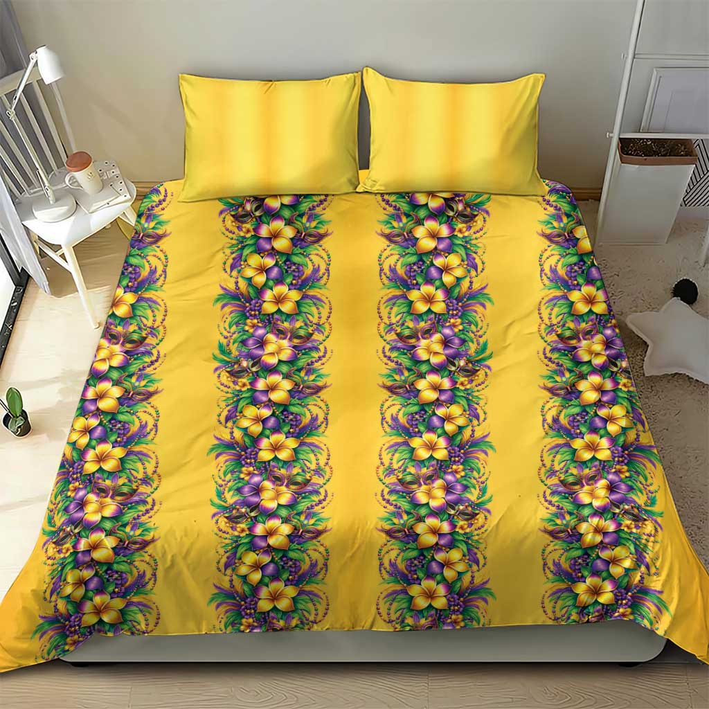 Aloha Hawaii Mardi Gras Bedding Set Gold Style