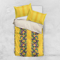 Aloha Hawaii Mardi Gras Bedding Set Gold Style