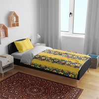 Aloha Hawaii Mardi Gras Bedding Set Gold Style
