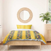 Aloha Hawaii Mardi Gras Bedding Set Gold Style