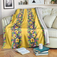 Aloha Hawaii Mardi Gras Blanket Gold Style